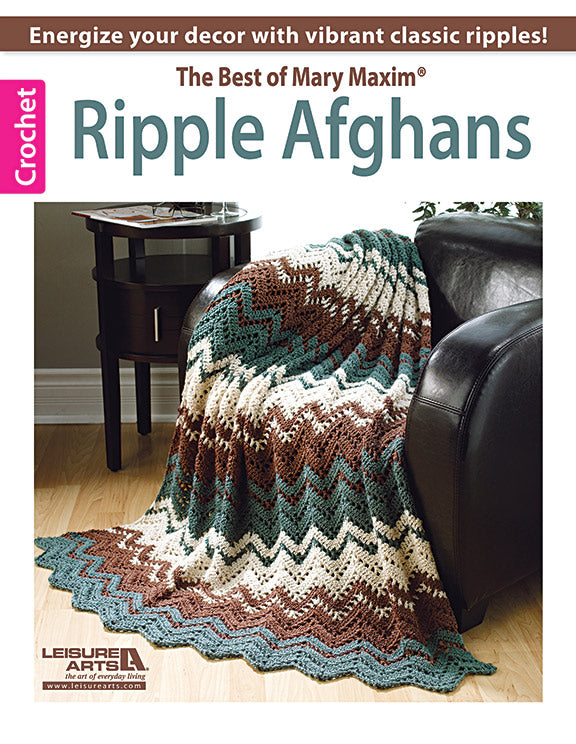 Leisure Arts Ripple Afghans The Best of Mary Maxim